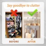 8-Hook Wooden Hanger - Adjustable Closet Organizer for Lingerie, Belts & Ties - Image 2