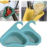 Triangular Sink Strainer Basket - Swan Corner Rack for Food Drainage