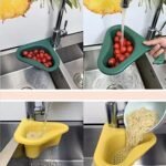 Triangular Sink Strainer Basket - Swan Corner Rack for Food Drainage - Image 3