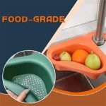 Triangular Sink Strainer Basket - Swan Corner Rack for Food Drainage - Image 4