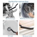 Slim Gap Cleaning Brushes - Hard Bristle Crevice Tool for Tiles & Windows - Image 4