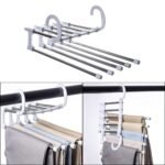 5-in-1 Stainless Steel Foldable Hanger for Clothes & Pants - Multi-Layer Wardrobe Organizer - Image 5