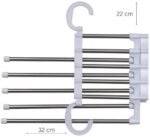 5-in-1 Stainless Steel Foldable Hanger for Clothes & Pants - Multi-Layer Wardrobe Organizer - Image 2