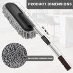 Microfiber Car Duster with Extendable Handle - Scratch-Free Cleaning Brush for Wet & Dry Use - Image 2
