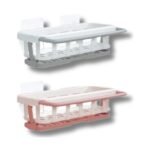 Wall-Mounted Kitchen Organizer: Sponge Holder with Dish Drainer | Soap Rack | Sink Tray