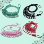 Cloth Drying Rope with Hooks - Elastic Hanging Rope for Travel & Home Use
