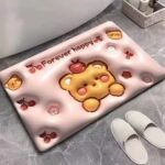 3D Anti Slip Bathroom Mat, Square, Multicolour , Multi design Floral, Machine Washable, Rubber, Indoor - Image 6