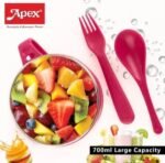 APEX 650ml Stainless Steel Noodle Soup Bowl | BPA Free Serving Bowl with Lid - Image 4