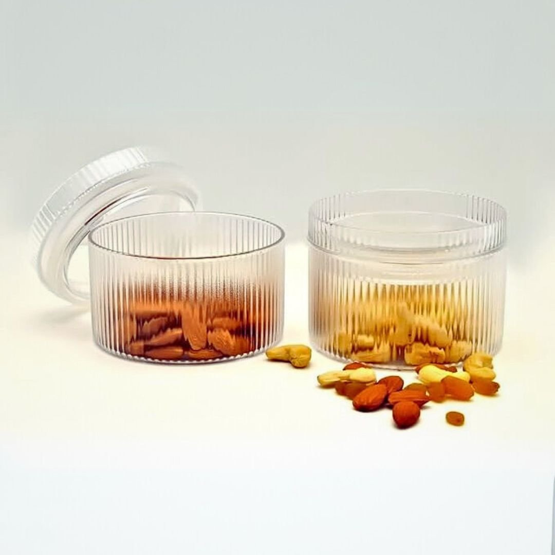 MS463 (1) Dry Fruit Container Set 450ml - Airtight Round Jars for Snacks, Spices, Pulses - Image 2