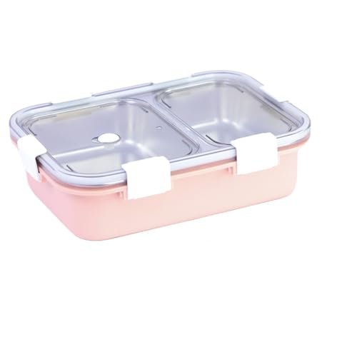 3-Compartment Stainless Steel Lunch Box with Steel Cutlery, Insulated for Office & Travel
