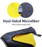 800 GSM Microfiber Car Cleaning Cloth, Dual-Sided Plush Towel for Car Detailing & Cleaning | Random colour - Image 5