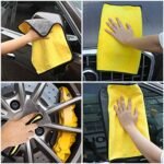 800 GSM Microfiber Car Cleaning Cloth, Dual-Sided Plush Towel for Car Detailing & Cleaning | Random colour - Image 3