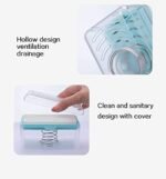 2-in-1 Portable Soap Saver Box with Drain Holes & Rubber Roller, Travel Soap Dispenser - Image 3