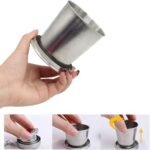 Portable Folding Travel Tumbler, 75ml Stainless Steel Camping Mug Cup for On-the-Go