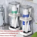 Tooth Brush and Paste Holder Stand with 3 Slots - Bathroom Organizer for Toothbrush & Accessories - Image 2