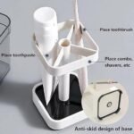 Tooth Brush and Paste Holder Stand with 3 Slots - Bathroom Organizer for Toothbrush & Accessories - Image 6