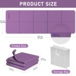 Foldable Yoga Mat 5mm Thick Anti-Slip Exercise Mat for Home Workout, Fitness & Meditation with Bag - Image 7