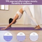 Foldable Yoga Mat 5mm Thick Anti-Slip Exercise Mat for Home Workout, Fitness & Meditation with Bag - Image 4