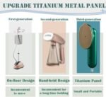 Mini Steam Iron for Travel, Portable Iron for Clothes, Wet & Dry Ironing Mini Iron - Image 7