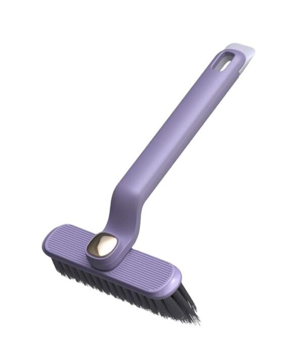 Rotating Bathroom Cleaning Brush - Multi-Function Hard Bristle Floor & Tiles Scrub Brush