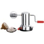 Stainless Steel Coconut Scraper with Vacuum Base & Durable Kitchen Tool