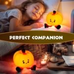 Pumpkin Night Light LED Lamp, Rechargeable Silicone Nightlight for Kids - Image 8