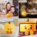 Pumpkin Night Light LED Lamp, Rechargeable Silicone Nightlight for Kids - Image 6