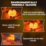 Pumpkin Night Light LED Lamp, Rechargeable Silicone Nightlight for Kids - Image 5