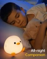 Cute Duck Silicone Night Light - Soft LED Lamp for Kids Room, Baby Room Decor, Rechargeable - Image 3