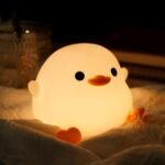 Cute Duck Silicone Night Light - Soft LED Lamp for Kids Room, Baby Room Decor, Rechargeable