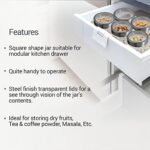 Treo Cube Glass Jar 800ml | Airtight Storage Jar, BPA Free, Multipurpose Spice Container - Image 6