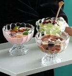 Treo Floral Glass Bowl, Transparent, 130ml Bowls for Ice Cream & Pudding - Image 5