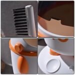 Mini Desktop Dustbin with Brush | Cute Astronaut Trash Can for Office & Kitchen with Flip Lid - Image 9