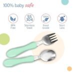 Stainless Steel Baby Spoon & Fork Set | BPA-Free, Food Grade PP, Ideal for 12+ Months Kids - Image 8