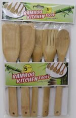 Bamboo Kitchen Utensil Set | Nonstick Cooking Spoons, Spatula, Pasta Server, & Turner - Image 4