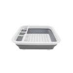 Collapsible Dish Drainer Rack - Spoon Storage, Heavy Duty & Dishwasher Safe