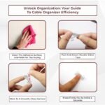 Cable Organizer Clips - White | Strong Self Adhesive | 16 Pcs | ABS Material | Cord Hook with 3M Foam - Image 5