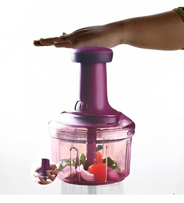 Apex Push Chopper 750 ml | 2-in-1 Vegetable & Fruit Chopper with Beating Blade