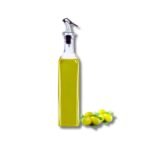 BlueFly Oil Bottle Square 500ml | Glass Oil Dispenser for Kitchen, Clear Spice Jar