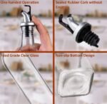 BlueFly Oil Bottle Square 500ml | Glass Oil Dispenser for Kitchen, Clear Spice Jar - Image 6