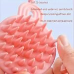 2 in 1 Hair Brush | Soft Silicone Scalp Massager & Body Scrubber for Gentle Exfoliation - Image 9