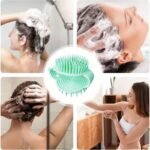 2 in 1 Hair Brush | Soft Silicone Scalp Massager & Body Scrubber for Gentle Exfoliation - Image 3