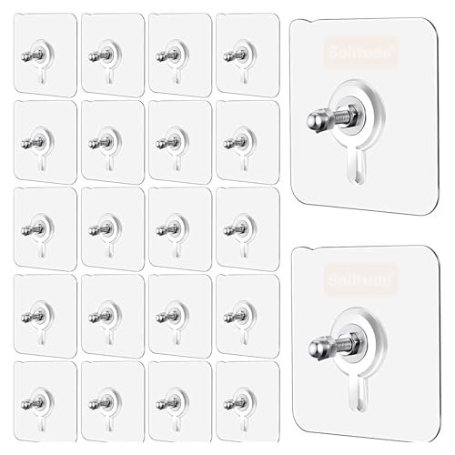 Screw Hook | Heavy Duty Self-Adhesive Wall Hanger for Kitchen & Bathroom - No Drilling Needed