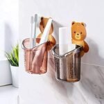 Teddy Bear Toothbrush Holder - No-Drill Wall Mount, Multipurpose & Big Size | Single Piece - Image 5