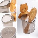 Teddy Bear Toothbrush Holder - No-Drill Wall Mount, Multipurpose & Big Size | Single Piece - Image 4