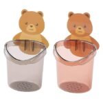 Teddy Bear Toothbrush Holder - No-Drill Wall Mount, Multipurpose & Big Size | Single Piece - Image 3