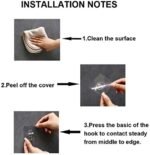 Transparent PVC Wall Hooks, Heavy Duty Adhesive Hooks - Image 7