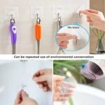 Transparent PVC Wall Hooks, Heavy Duty Adhesive Hooks - Image 2