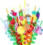 Reusable Straw Set for Kids, Party Supplies, Family Table Decorations | Set of 4 - Image 2