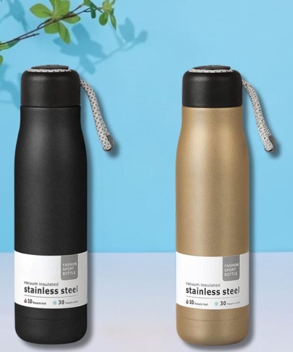 Stainless Steel Vacuum Insulated Water Bottle 500ml with Rope Handle-Single piece